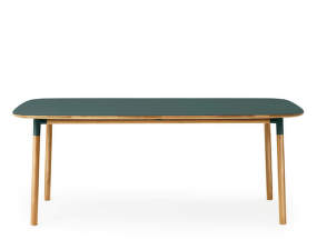 Stůl Form 95x200 cm, zelená/dub