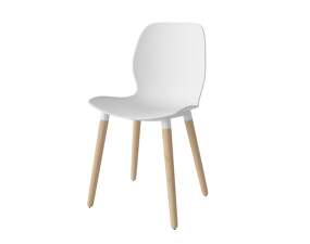 Jídelní židle Seed Wood, white pigmented oak / white