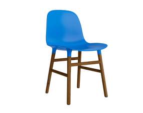 Židle Form, bright blue/walnut