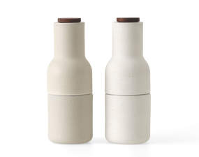 Mlýnky na sůl a pepř Bottle Ceramic, set 2ks, sand / walnut