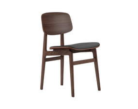 Čalouněná jídelní židle NY11, dark smoked oak / ultra leather Black 41599