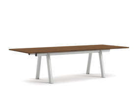 Stůl Boa 280x110x75 cm, metallic grey / walnut