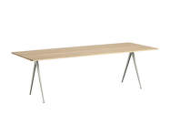 Jídelní stůl Pyramid Table 02, 250 x 85 x 74 cm, beige powder coated steel / matt lacquered solid oak