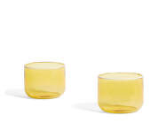Set dvou sklenic Tint, light yellow w. white rim