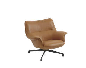 Křeslo Doze Lounge Chair Low Swivel, Refine Leather Cognac / anthracite black