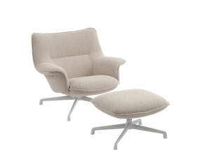 Křeslo Doze Lounge Chair Low & Ottoman Swivel, Heart 7 / grey