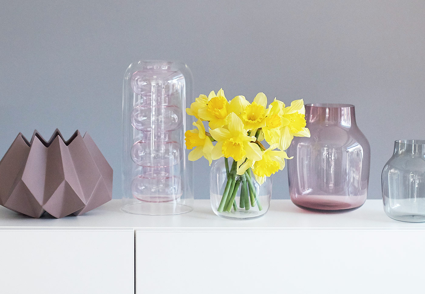 Menu Folded Vase, Muuto Silent Vase, Tom Dixon Bump Vase