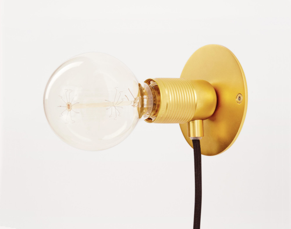 Nástěnná lampa Frama E27 Wall Light, Brass DesignVille