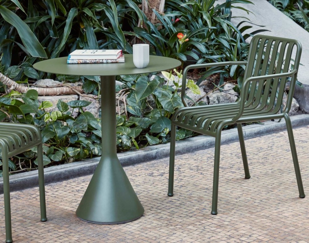 Hay PALISSADE CONE TABLE Ø90 - olive 00