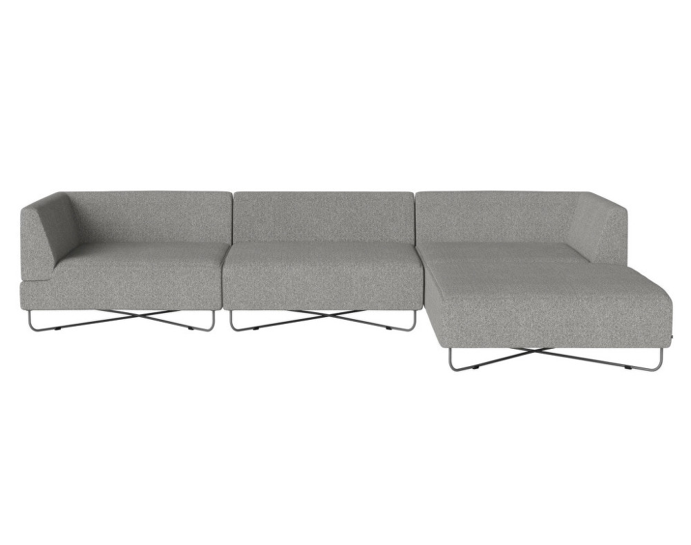 Sofa Orlando chaise longue right, hazel | DesignVille