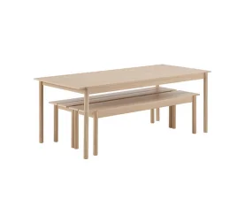 Lavice Linear Wood Bench 110 cm
