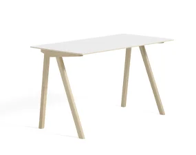 Stůl Copenhague CPH 90, water-based lacquered oak/off-white linoleum