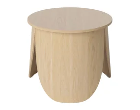 Konferenční stolek Peyote small, white pigmented lacquered oak