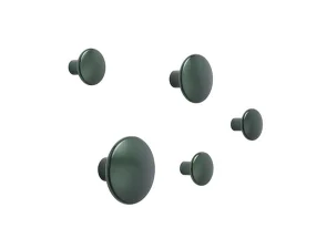 Sada věšáků The Dots Metal, dark green