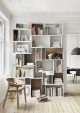 Policový díl Stacked (w. back) small, oak