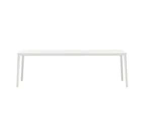 Jídelní stůl Plate 100x240, white MDF table top/white base