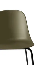 Židle Harbour Side Chair, black tube base / olive