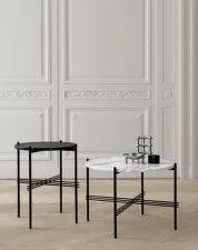 Stolek TS Ø 80, black marquina marble