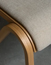 Židle Ready s polstrováním, natural oak/Bouclé 02