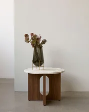 Odkládací stolek Androgyne, walnut/Kunis Breccia Sand