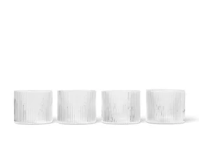 Sklenice Ripple Low, set 4ks