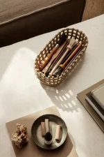 Košík Ceramic Basket Oval, cashmere