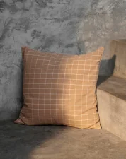 Polštář Brown Cotton Check