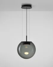 Závěsné svítidlo Orbis 500 PC1291, smoke grey / black matte