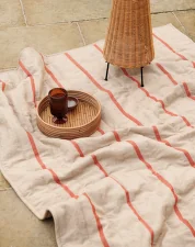 Pikniková deka Grand, camel / red