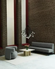 Konferenční stolek Edge Large, travertine
