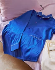 Pyžamová košile Outline Long Sleeve S/M, vivid blue