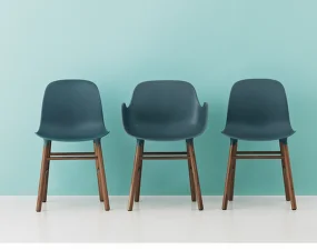 Židle Form s područkami, red/walnut