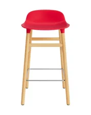Barová židle Form 65 cm, bright red/oak