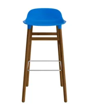 Barová židle Form 75 cm, bright blue/walnut