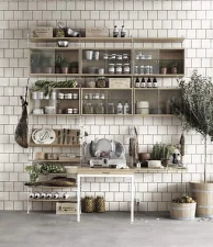 Skříňka Display Cabinet with Sliding Doors, oak
