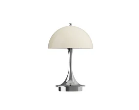 Přenosná lampa Panthella 160 V3, chrome opal beige