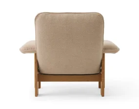 Křeslo Brasilia Lounge Chair, Bouclé 02/natural oak