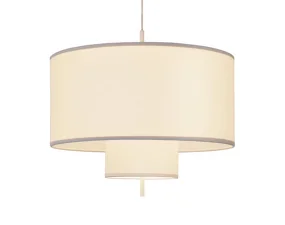 Závěsná lampa Margin Ø70, white canvas