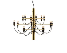 Lustr 2097/18 Clear Bulbs, brass
