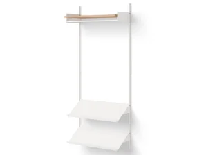Policová sestava Wardrobe Shelf 1, oak/white