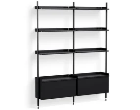 Policový systém Pier kombinace 132, black