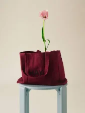 Plátěná taška Shopper Bag M, burgundy