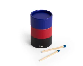 Zápalky Matches Round, cobalt blue, red and black