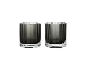 Sklenice na vodu Ripple Tumbler set 2 ks, smoked grey
