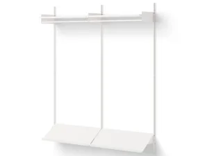 Policová sestava Wardrobe Shelf 2, white/white