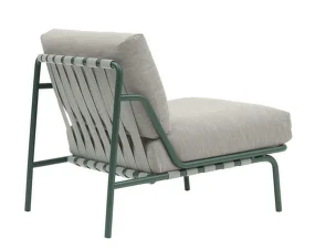 Křeslo Settle Lounge Chair bez područek, Ribbed Weave 2/dark green
