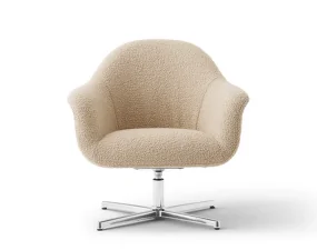 Křeslo Harbour Lounge Chair Swivel, polished aluminium/Baena 15