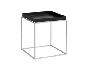 Stolek Tray Table 40x40, black / silicone coated steel