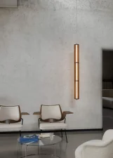 Závěsné svítidlo Numbra TY1, aluminium / oak
