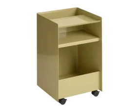 Stolek Folded Trolley Low Open, dark beige green